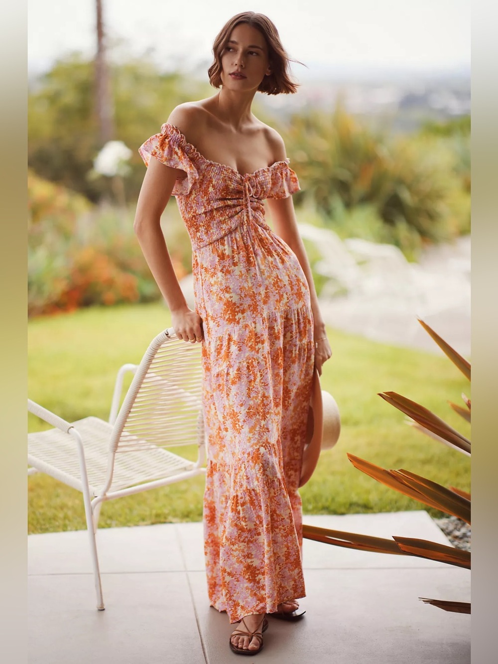 L Space Lucia Smocked Maxi Dress